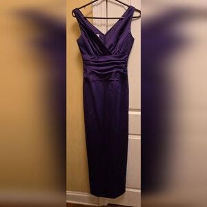 David's Bridal Deep Purple Brides Maid, Mardi Gras  Dress